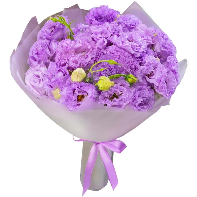 Букет из 7 фиолетовых эустом